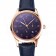 Swiss IWC Portugieser Power Reserve Blue Dial Rose Gold Case Blue Leather Strap