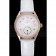Omega DeVille Prestige White Dial Gold Diamond Case White Leather Bracelet  1454122