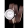 Hermes Classic MOP Dial Brown Elongated Leather Strap