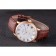Patek Philipe Calatrava Roze Gold Ribbed Bezel Brown Leather Bracelet 801434