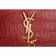 Saint Laurent Medium Tassel Crocodile Leather Clutch Bag Dark Red