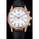 Patek Philippe Chronograph White Dial Blue Markings Rose Gold Case Black Leather Strap