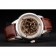 Emporio Armani Meccanico Brown Leather Strap Open Dial 98249