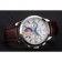 Patek Philippe Chronograph White Guilloche Dial Blue Hands Stainless Steel Case Brown Leather Strap