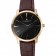 Swiss Vacheron Constantin Patrimony Grand Taille Black Dial Gold Case Brown Leather Bracelet  1454178