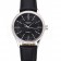 Swiss Rolex Cellini Time Silver Case Black Dial Black Leather Bracelet   622654