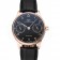 Swiss IWC Portuguese Black Dial Gold Case Black Leather Bracelet 1453918
