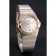 Swiss Omega Constellation White Dial Stainless Steel Case Gold Bezel Two Tone Bracelet