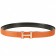 Hermes Orange With Pink Rose "H" Buckle Closure Belt
