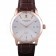 Patek Philipe Calatrava Roze Gold Polished Bezel Brown Leather Bracelet 801430