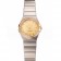 Swiss Lady Omega Constellation Crystal Encrusted Bezel Golden Dial 80293