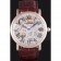Cartier Luxury Skeleton Watch with Rose Gold Bezel and Brown Leather Band  621557