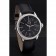 Swiss Rolex Cellini Time Silver Case Black Dial Black Leather Bracelet   622654