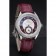 Omega DeVille Prestige Dark Red Dial Silver Diamond Case Dark Red Leather Bracelet  1454121