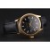 Swiss Rolex Datejust Black Dial Gold Case Black Leather Strap