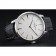 Swiss Vacheron Constantin Patrimony White Dial Silver Case Black Leather Bracelet 1454157