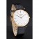 Swiss Longines Grande Classique White Dial Gold Case Black Leather Strap