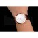 Swiss Patek Philippe Calatrava White Dial Rose Gold Case Brown Leather Strap