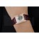 Cartier Tank Anglaise White Dragon Dial Diamonds Gold Case Purple Leather Bracelet