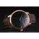 Swiss Vacheron Constantin Patrimony Grand Taille Black Dial Rose Gold Case Brown Leather Bracelet  1454169