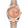 Swiss Rolex Datejust Rose Gold Dial And Bezel Stainless Steel Case Two Tone Bracelet