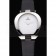 Omega Ladies Watch White Dial Stainless Steel Case Black Leather Strap  622818