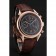 Swiss Vacheron Constantin Traditionnelle Chronograph Black Dial Gold Case Brown Leather Bracelet 1453995