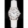 Cartier Ronde White Dial Stainless Steel Case White Leather Strap