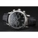 Patek Philippe Chronograph Black Dial With Diamonds Stainless Steel Case Black Leather Strap