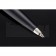 Cartier Silver Rimmed Black Ballpoint Pen  622758