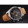 Bell and Ross BR126 Flyback Black Dial Silver Case Gold Numerals Brown Suede Leather Strap