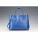 Prada Double Tote Ostrich Leather Bag Blue