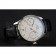 Swiss IWC Portuguese White Dial Gold Numerals Silver Case Black Leather Bracelet 1453908