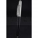 Cartier Silver Rimmed Silver Embossed Upper Body Black Ballpoint Pen  622760
