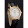 Omega De Ville Prestige White Dial Gold Case Black Leather Strap