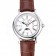 Patek Philippe Perpetual Calendar Retrograde Date White Dial Silver Case Brown Leather Bracelet 1454149