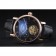 Patek Philippe Complications Moonphase Tourbillon Black Dial Rose Gold Case Black Leather Strap