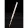 Bvlgari Vertical Grooved Cutwork Pattern Silver Ballpoint Pen With Bvlgari Engraving