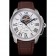 Cartier Calibre Tourbillon White Dial Stainless Steel Case Brown Leather Strap  622750