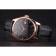 Swiss Patek Philippe Calatrava Black Dial Rose Gold Case Black Leather Strap