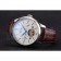 IWC Portofino Tourbillon White Dial Blue Markings Stainless Steel Case Brown Leather Strap