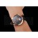 Patek Philippe Chronograph Black Guilloche Dial Rose Gold Case Black Leather Strap