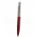 Cartier Silver Rimmed Silver Wave Pattern Upper Body Red Ballpoint Pen  622769