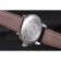 Patek Philipe Calatrava Stainless Steel Ribbed Bezel Black Leather Bracelet 801431