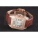 Swiss Cartier Santos Rose Gold with Brown Leather Strap  621522