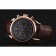 Swiss Vacheron Constantin Traditionnelle Chronograph Black Dial Gold Case Brown Leather Bracelet 1453995