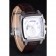 Tag Heuer Monaco Brushed Stainless Steel Case White Dial Brown Leather Strap 98173