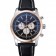 Breitling Transocean Black Dial Black Leather Strap Rose Gold Bezel 98203