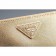 Prada Saffiano Leather Zip Around Small Gold Wallet