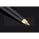 Cartier Gold Rimmed Gold Wave Pattern Upper Body Black Ballpoint Pen  622770